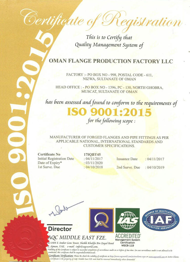 ISO 9001:2015 Certificate